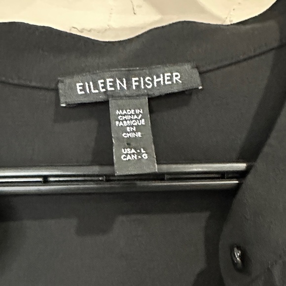 Eileen Fisher Classic Black Blouse - Picture 3 of 4